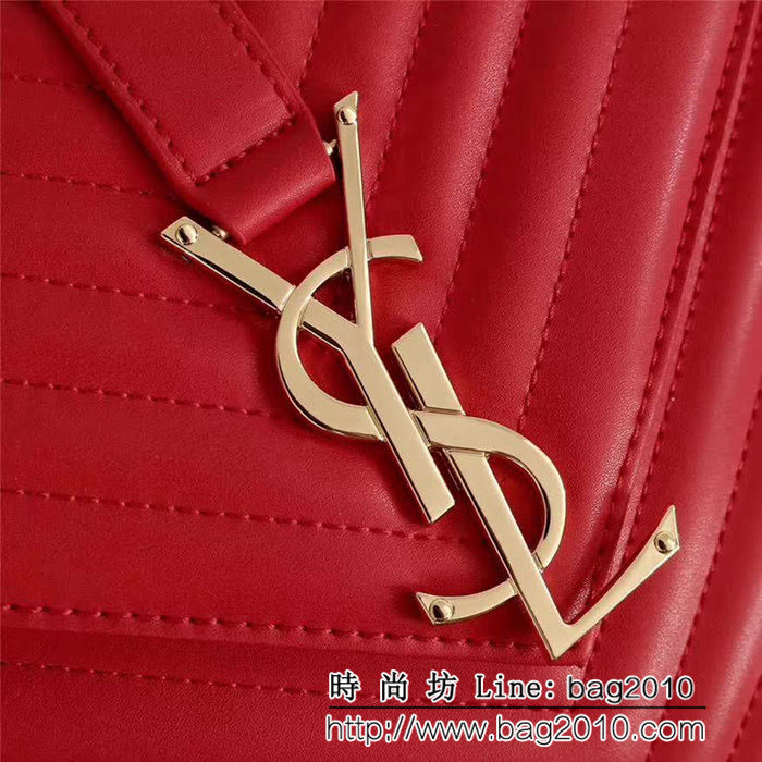YSL聖羅蘭 經典款 互扣式金屬YSL標誌 原版南非皮肩背包 26588 YAS1018